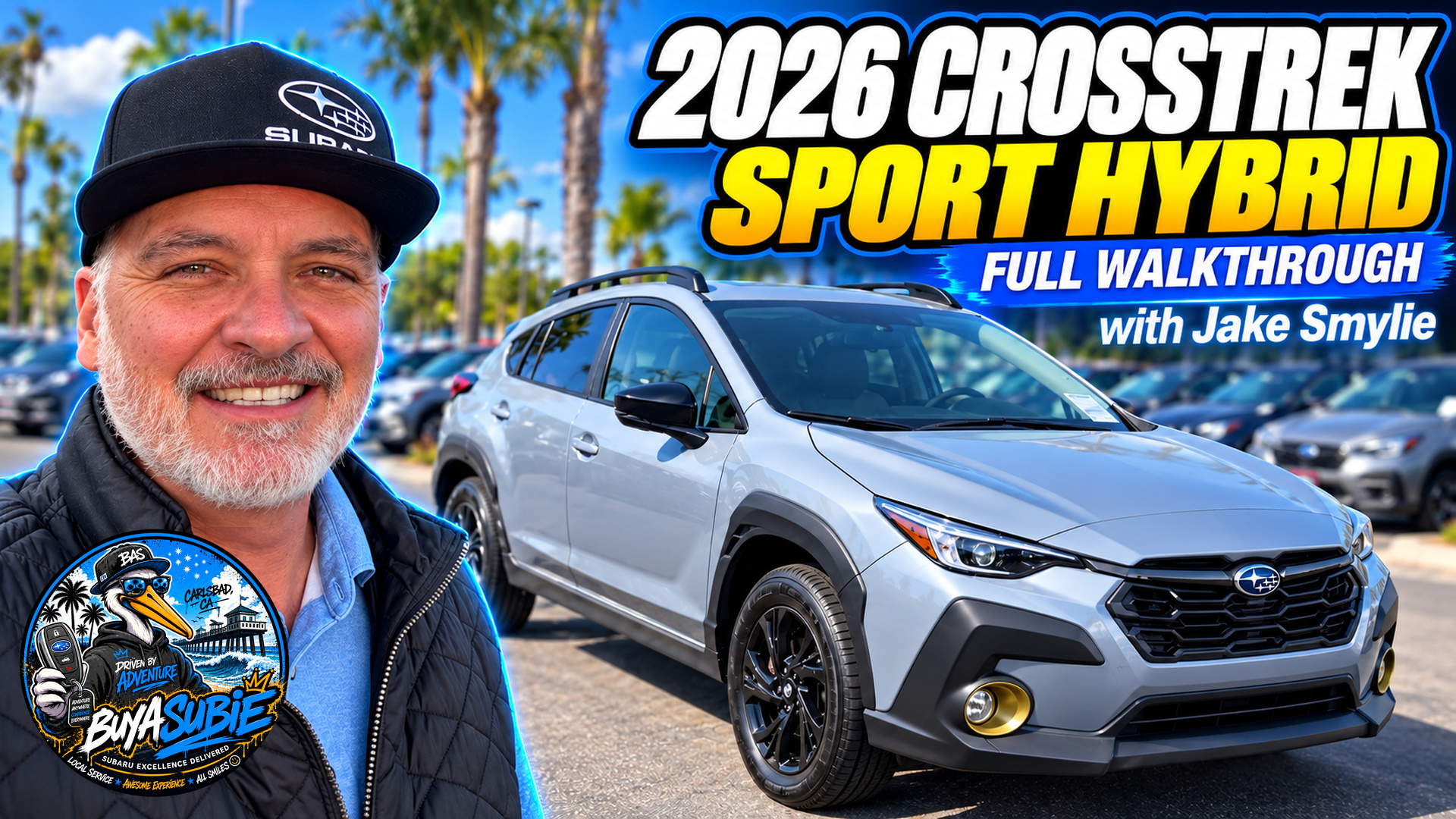 2026 Crosstrek Sport Hybrid walkthrough cover with Jake Smylie